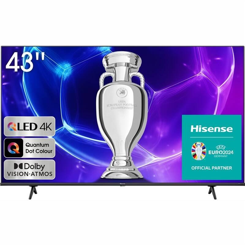 Televizor Hisense 43E7KQ, QLED UHD 108 cm, Netflix, Skylink Fastscan, HbbTV